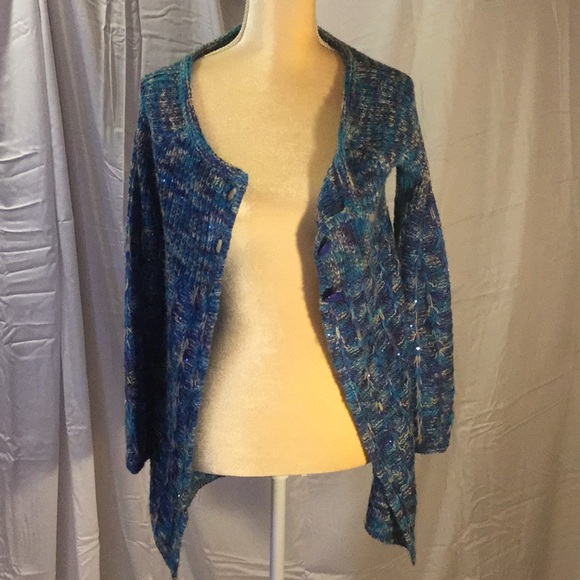 Soft multi blue Cardigan - Picture 1 of 8